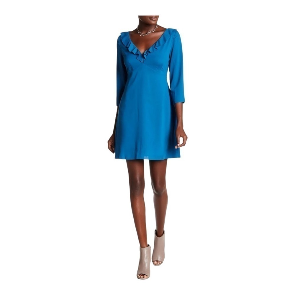 Cooper & Ella Signe V-neck Ruffle Dress NWT